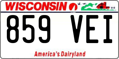 WI license plate 859VEI