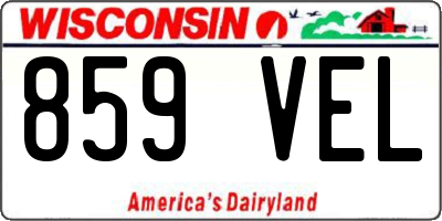 WI license plate 859VEL