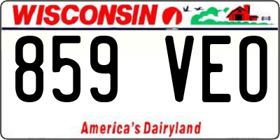 WI license plate 859VEO