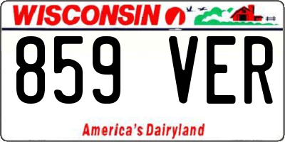 WI license plate 859VER