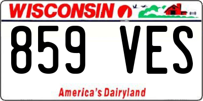 WI license plate 859VES