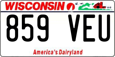 WI license plate 859VEU