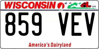 WI license plate 859VEV