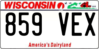 WI license plate 859VEX
