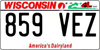 WI license plate 859VEZ