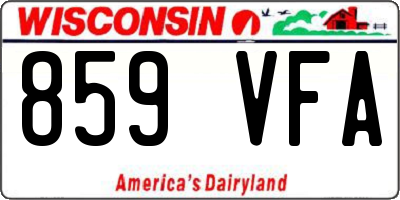 WI license plate 859VFA