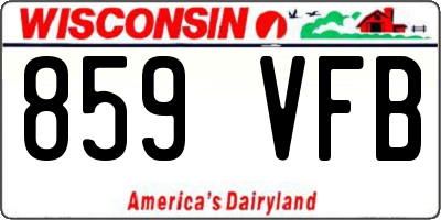 WI license plate 859VFB