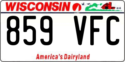 WI license plate 859VFC