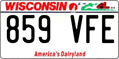 WI license plate 859VFE