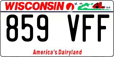 WI license plate 859VFF