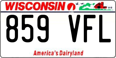 WI license plate 859VFL