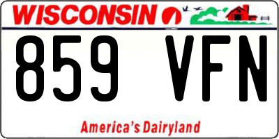 WI license plate 859VFN
