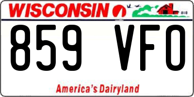 WI license plate 859VFO