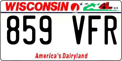 WI license plate 859VFR