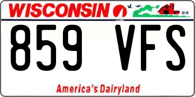 WI license plate 859VFS