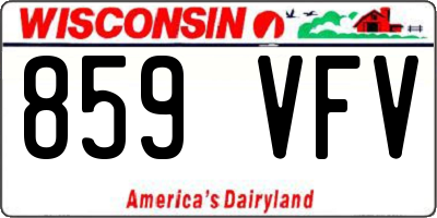 WI license plate 859VFV