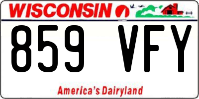WI license plate 859VFY