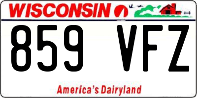 WI license plate 859VFZ