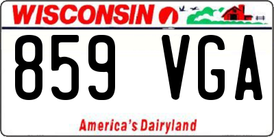 WI license plate 859VGA