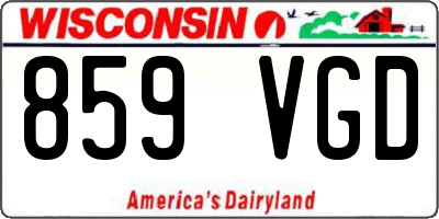 WI license plate 859VGD