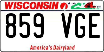 WI license plate 859VGE