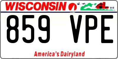 WI license plate 859VPE