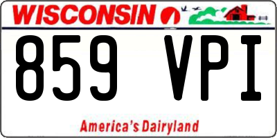 WI license plate 859VPI