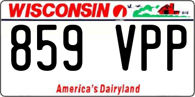 WI license plate 859VPP