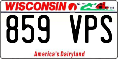 WI license plate 859VPS
