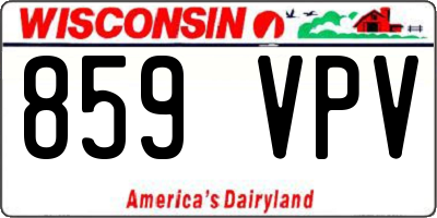 WI license plate 859VPV