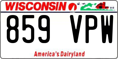 WI license plate 859VPW