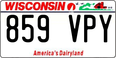 WI license plate 859VPY