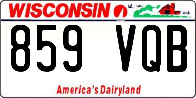 WI license plate 859VQB