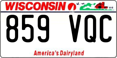 WI license plate 859VQC