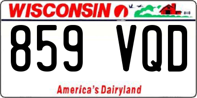 WI license plate 859VQD
