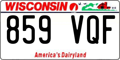 WI license plate 859VQF