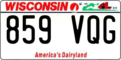 WI license plate 859VQG