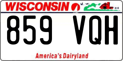 WI license plate 859VQH