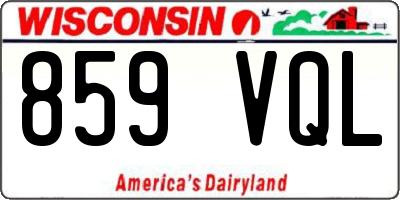 WI license plate 859VQL