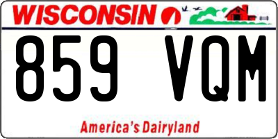 WI license plate 859VQM