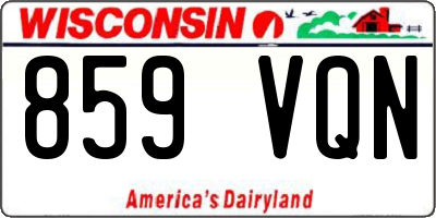 WI license plate 859VQN