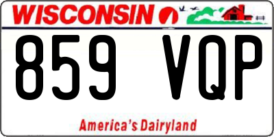 WI license plate 859VQP