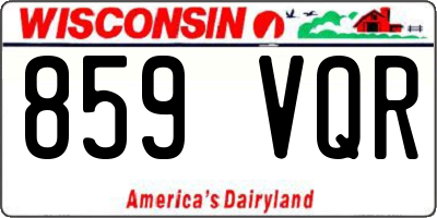 WI license plate 859VQR