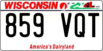 WI license plate 859VQT