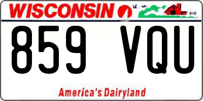 WI license plate 859VQU