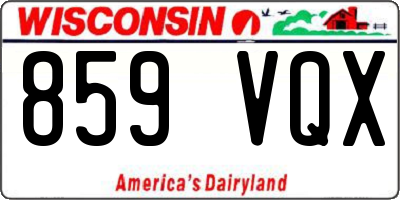 WI license plate 859VQX