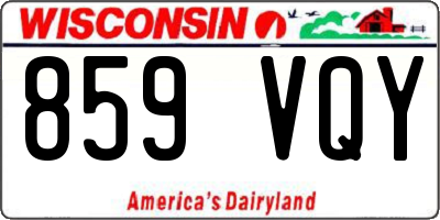 WI license plate 859VQY