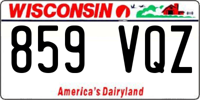 WI license plate 859VQZ