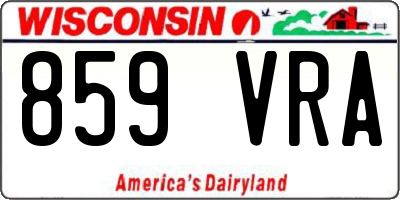 WI license plate 859VRA