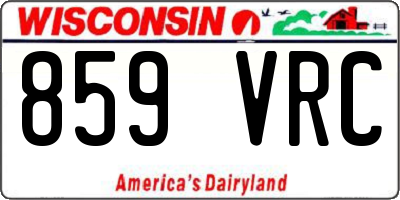 WI license plate 859VRC